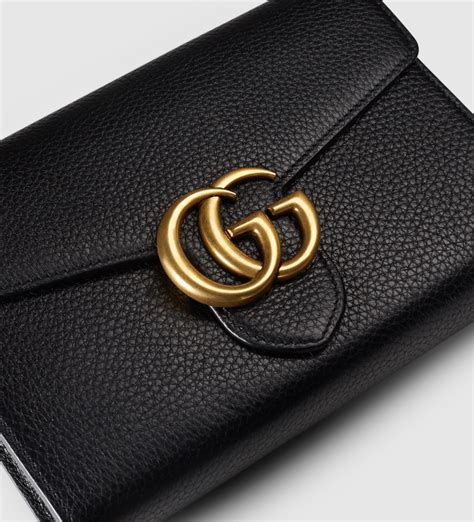 gucci black gg marmont wallet|gucci marmont wallet small.